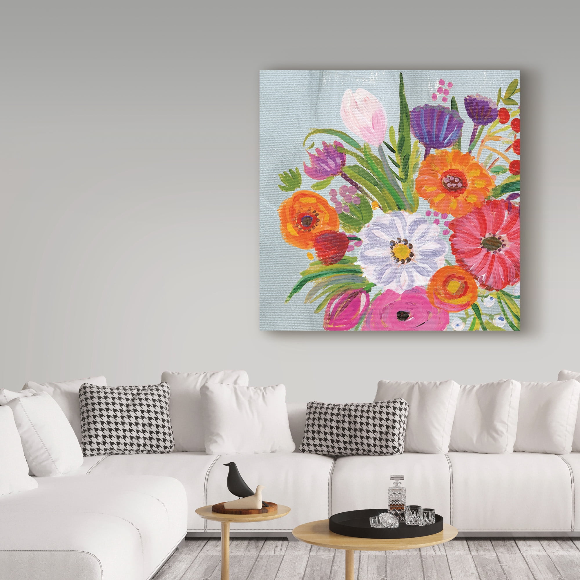 Trademark Fine Art 'Vintage Floral IV Flipped' Canvas Art by Farida Zaman