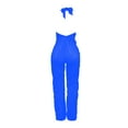 thumbnail image 6 of Pants for Women Chinos Pants for Women Business Attire Fashion Clothes plus Size Long Pant Fall Business Casual Clothes Casual Big And Tall Stretch Leopard Print Drawstring Blue M, 6 of 6