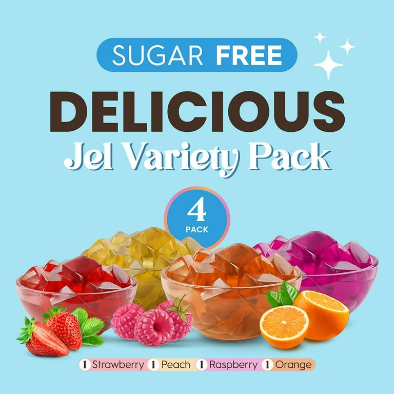 Simply Delish Fruit Jel Pack with Raspberry, Peach, Strawberry