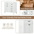 thumbnail image 4 of 36” Bathroom Vanity with Sink, White Bathroom Storage Cabinet with Doors and Shelf,Wood Cabinet Basin Vessel Sink Set with Drawers,Ceramic Sink (White with Sink), 4 of 10