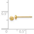 thumbnail image 2 of 14K Yellow Gold 3mm Puff Circle Post Earrings, 2 of 2