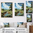 thumbnail image 4 of Designart "Bend in the Countryside River II" Landscape & Nature Floater Framed Wall Art Living Room, 4 of 7