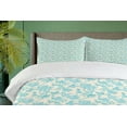 thumbnail image 3 of Ambesonne Floral Duvet Cover Sets, Oriental Blooming, 2-King, Champagne Pale Blue, 3 of 6