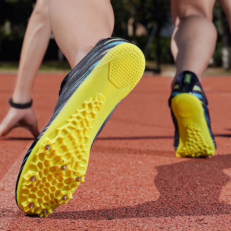 Track Spike Shoe for Men Professional Field and Track Shoes Breathable Running High Jump Racing Shoes