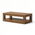 thumbnail image 3 of Modern Rectangular Coffee Table with Bottom Shelf (48in x 24in / 1220mm x 610mm), Pecan Wirebrush, 3 of 6