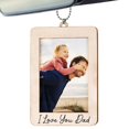 thumbnail image 1 of Marco colgante para fotos Hangwoous para coche, 7 x 10 cm, con texto en forma de texto «I Love You Dad», 1 of 6