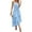 Floral Light Blue, variant on Women's Summer Floral Sundress Casual One Shoulder Tiered Ruffle Flowy Midi Beach Boho Dresses