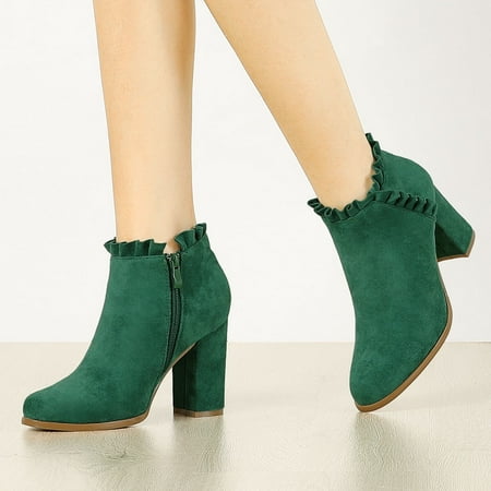 emerald green ankle strap heels