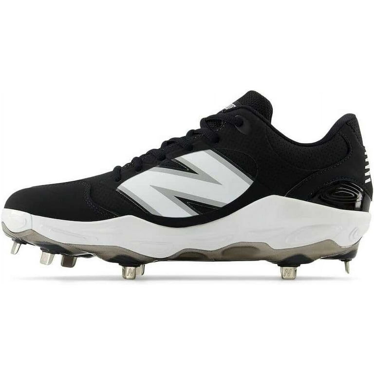 New Balance Mens 3000V7 Molded Baseball Cleats Black/White 8
