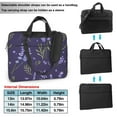thumbnail image 6 of YFYANG 14 inch Universal Laptop Bag Oxford Cloth Laptop Sleeve, Multi-functional Purple Lavender Floral Doodle Notebook Computer Messenger Bag Handbag, 6 of 8