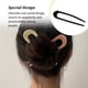 thumbnail image 5 of Qarigey Palillos para el cabello en forma de U, moda para chicas, elegante horquilla hecha a mano para mujeres, soporte ligero, accesorios para la cabeza Accesorio para el cabello Negro Qarigey AP011005-01B, 5 of 6