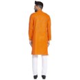 thumbnail image 3 of Maple Clothing Robe Décontractée Indienne pour Hommes en Coton Kurta Pyjama (Orange, TG), 3 of 6