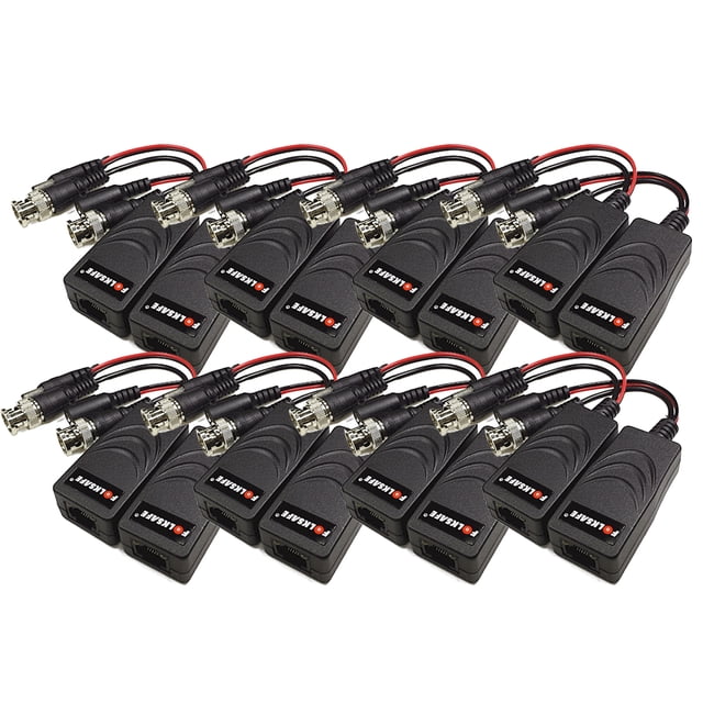Kit 8 pares Balun Rj45 Transceptor 250mts Vídeo Full Hd Cctv 2mpx Folksafe