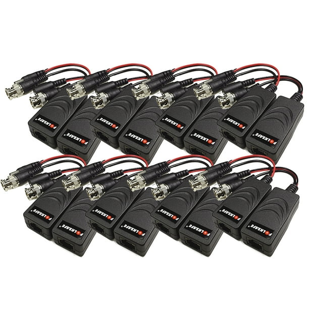 Kit 8 pares Balun Rj45 Transceptor 250mts Vídeo Full Hd Cctv 2mpx Folksafe