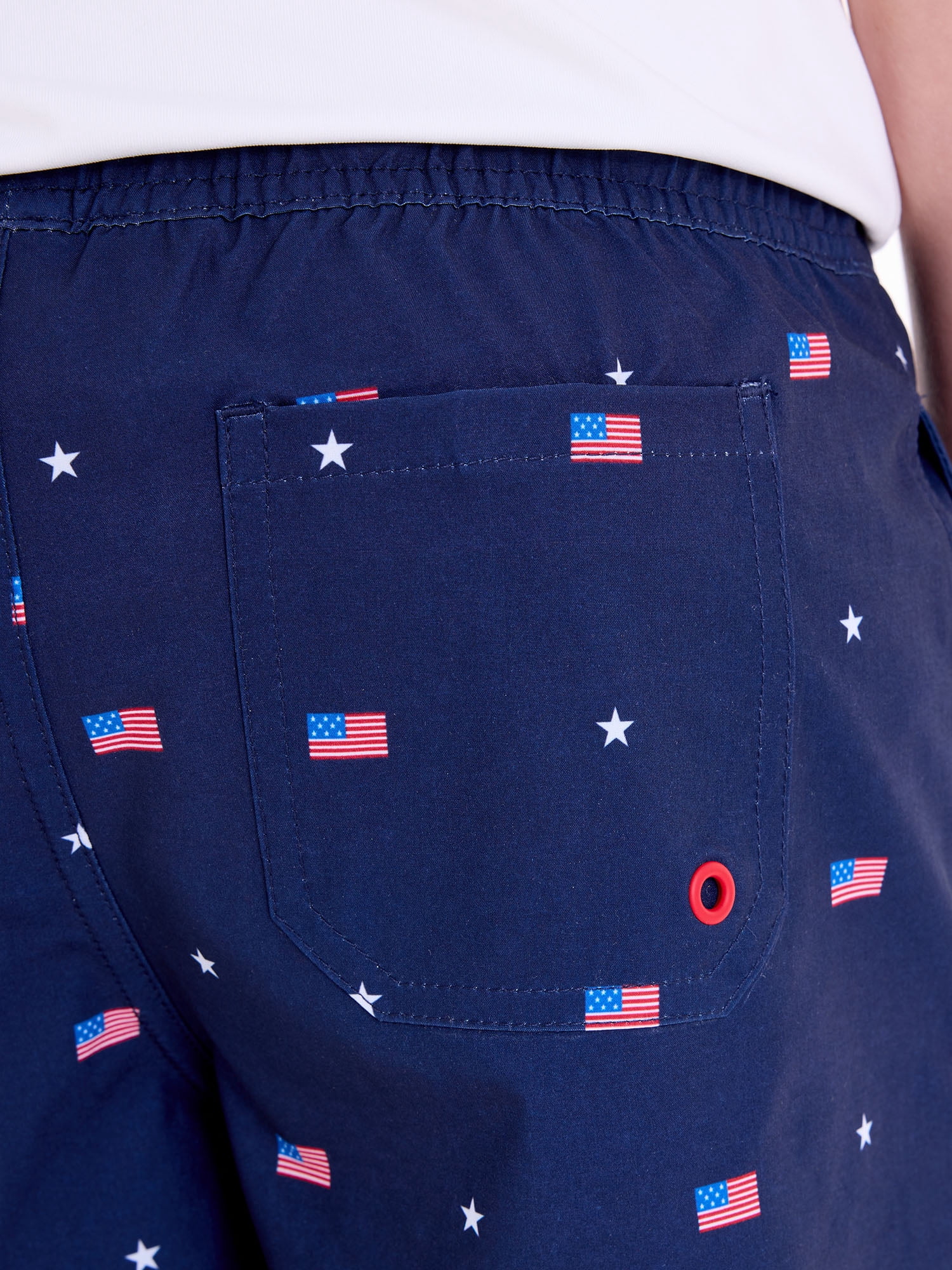 U.S. Polo Assn. Boys Flag Print Swim Short, Sizes 4-18