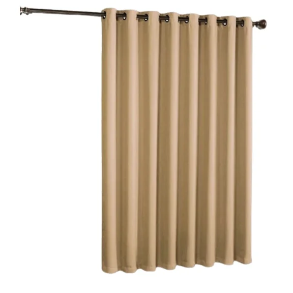 Gorgeous Home Linen Window Thermal Large Curtain for Sliding Door Blackout Panel for Patio & Hall Room Silver Grommets Gold 1pc 100"x 84" Each