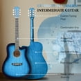 thumbnail image 6 of Ktaxon 41in Beginner Cutaway Acoustic Guitar Starter Kit with Bag, Tuner, Extra Strings, Blue, 6 of 18