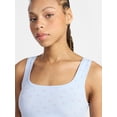 thumbnail image 4 of No Boundaries Cotton Stretch Ribbed Cropped Tank Top, Women's XS-3XL, 4 of 5