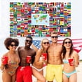 thumbnail image 4 of Bandera del mundo, banderas internacionales, banderas de países, fondo de bandera, decoración con ojales de latón | MAZE, 4 of 5