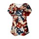 thumbnail image 5 of Top de Verano de las Mujeres Árbol Impresión V-Cuello Casual Manga Corta, Tops Cortos para las Mujeres, 5 of 5