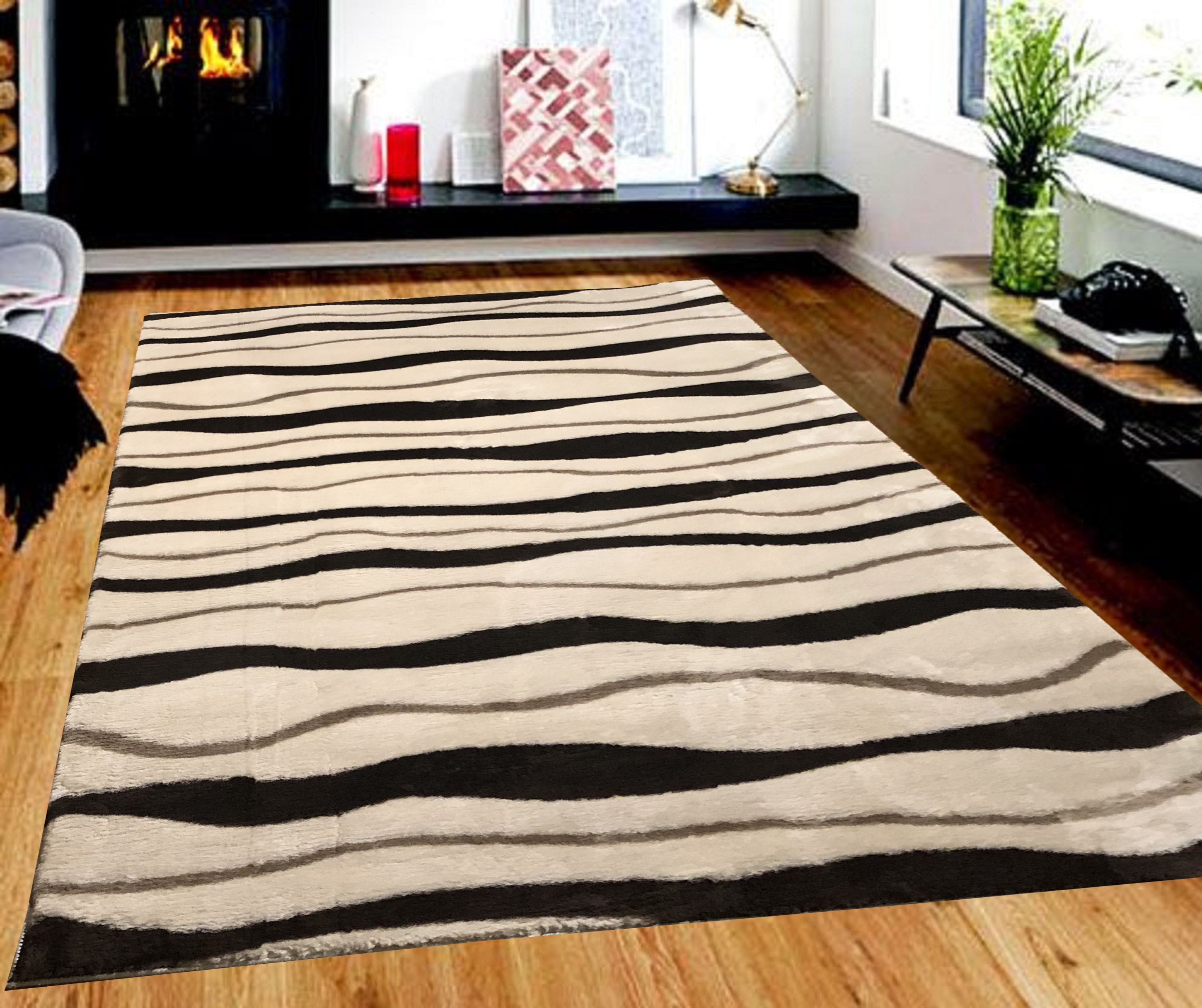Plush Shag Area Rug (5’ x 7’), Easy to Maintain, Soft Texture