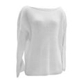thumbnail image 4 of JIAYUE Knit Sweaters for Women Off Shoulder Long Sleeve Pullover Minimalist Loose Fit Solid Color For Ladies Stylish Comfortable Clothing, 4 of 4