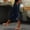 05-Navy, variant on Women's Cotton Linen Midi Skirt Elastic Waist Side Button Split Pockets Solid Color Casual A-Line Mid-Calf Skirt 07-Vermilion XXL