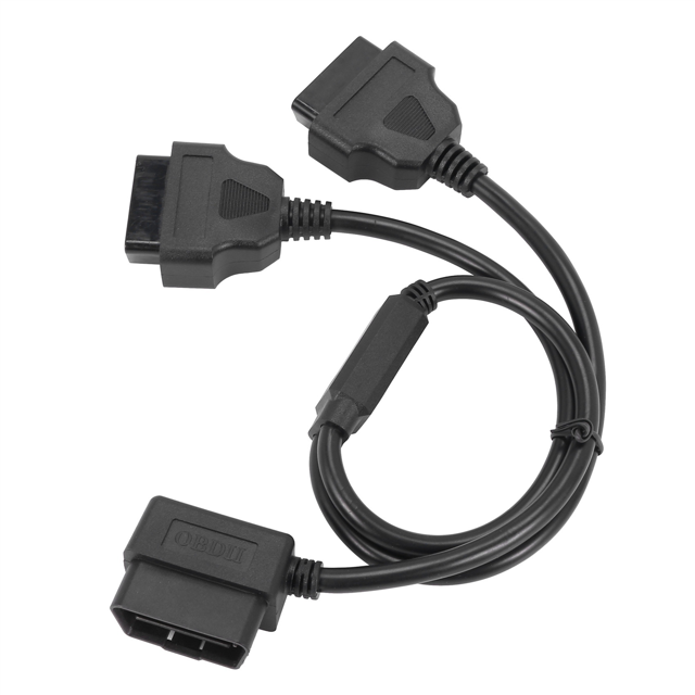 2X 50cm Y Style OBDII Adapter Splitter Cable Male to Dual Female OBD2 Diagnostic-Tool Car Connector Cable