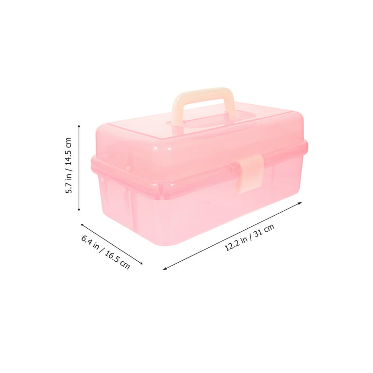 Portable Handle Plastic Tool Box Three Layers Painting Tools Storage Box  for Home 