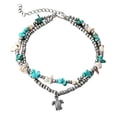 thumbnail image 1 of Tobillera De Tortuga Con Estrella De Mar Azul, Abalorios De Doble Capa, Tobillera Bohemia Hecha A Mano En El Mar, Joyería Para Pie Para Mujer Y Niña Advancent AP006889-02, 1 of 6