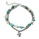 thumbnail image 1 of Tobillera De Tortuga Con Estrella De Mar Azul, Abalorios De Doble Capa, Tobillera Bohemia Hecha A Mano En El Mar, Joyería Para Pie Para Mujer Y Niña Cateissary AP006889-02, 1 of 6