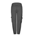 thumbnail image 4 of successthop Cargo Pant Elastic Waist for Men Solid Workwear with Pockets Zipper Straight Sport Trousers Black, 4 of 7