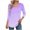 Purple, variant on Stamzod 3/4 Length Sleeve Womens Tops Summer Square Neck Gradient Basic Tee Tops Loungewear Casual Loose Oversized Tshirts for Women Dark Blue L