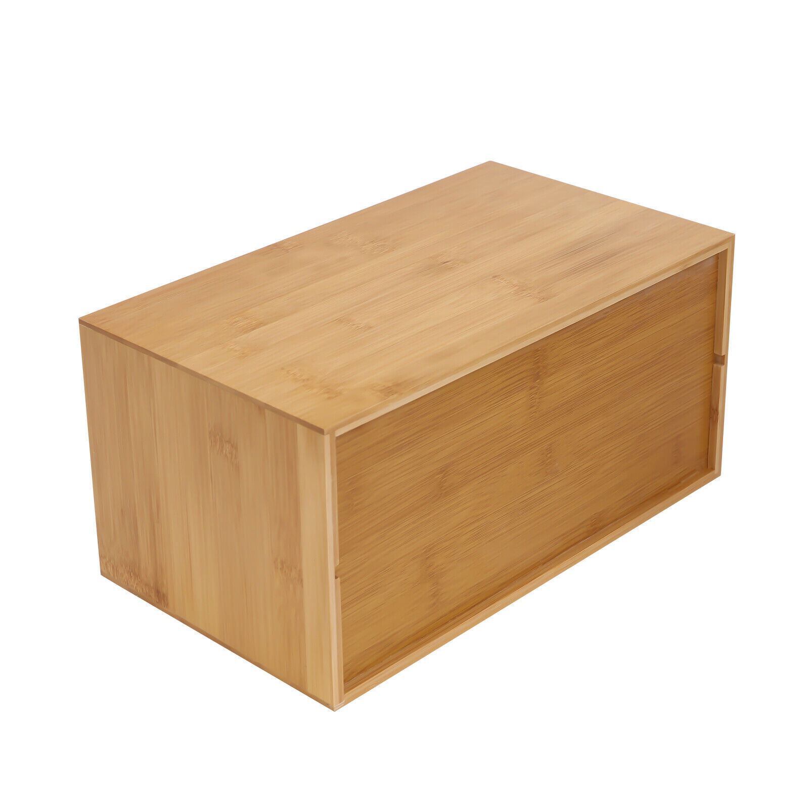 Organizador de escritorio de bambú FOGGBET con cajones, caja de almacenamiento para escritorio, organización de oficina 5