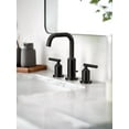 thumbnail image 3 of Moen TV6142BL Gibson Matte Black Two-Handle High Arc Widespread Bathroom Sink Faucet for 3-Hole Setups with Valve Included, 3 of 6