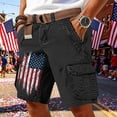 thumbnail image 2 of CONZONE Independence Day Mens Cargo Shorts Buttons 4Th Of July Shorts for Men Patriotic Usa Flag Graphic Lightweight Outdoor Shorts With Pockets, 2 of 4