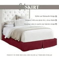 thumbnail image 4 of Elegant Comfort 1-Piece Solid Bed Skirt, 1500 Thread Count Quality, Minimalist Design with a Modern Look- Easy Care, Wrinkle and Stain Resistant, Bedskirt, Twin, Poinsettia Burgundy, 4 of 5