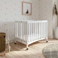 thumbnail image 3 of Child Craft London Folding Portable Mini Crib with 2-inch Mattress, Matte White, 3 of 10
