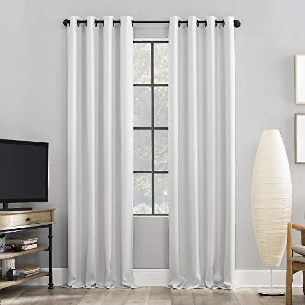 Sun Zero Nordic 2-pack Theater Grade Extreme 100% Blackout Grommet Curtain Panel Pair, 52" x 96", Pearl?