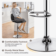 thumbnail image 5 of Yaheetech  Set of 2 Adjustable Modern PU Leather Swivel Bar Stools with Backrest, Black, 5 of 8