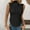 Black, variant on Oplxuo Summer Turtleneck Tank Tops for Women Dressy Casual Slim Fitted Sleeveless Blouse Basic Solid Knitted Tee Shirts