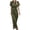 Army Green jumpsuits women dressy, variant on Wycnly Jumpsuits for Women Dressy Business Loose Wide Leg Maxi Overalls Jumpsuits with Belt Summer Round Neck Short Sleeve Solid Long Trendy Rompers Army Green m