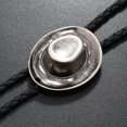 thumbnail image 4 of tamizeot Retro Rope Bolo Tie For Men Suitable For Daily Wear Fine Workmanship And Delicate Details Alloy Bolo Deep coffee colored Tang grass flower, 4 of 6