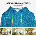 thumbnail image 4 of Kdxio Blue Glitter Print Womens Oversized Hoodies Sweatshirts Hooded Pullover Tops Sweaters Casual-X-Large, 4 of 7
