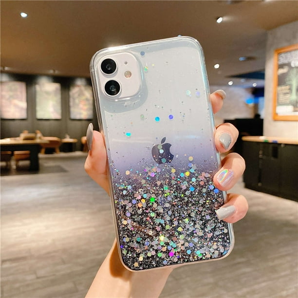 Luxury Gradient Sequins Clear Glitter Phone Case For iPhone 13 14 12 11 Pro Max X XR XS Max 7 8 14 Plus SE20 Soft TPU Back Cover xuanjing unisex