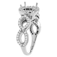 thumbnail image 2 of 14K White Gold Natural Lemon Quartz Engagement Ring Cushion 7mm Eternity Diamond Accents, size 9, 2 of 3