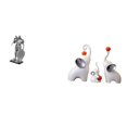 thumbnail image 1 of Figuras de resina nórdica de caballeros y elefantes, esculturas de arte abstracto, estatuas de animales para escritorio, gabinete, oficina, mesa, cent, 1 of 8