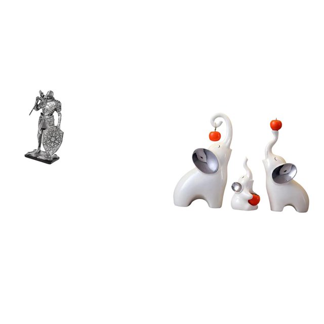 Figuras de resina nórdica de caballeros y elefantes, esculturas de arte abstracto, estatuas de animales para escritorio, gabinete, oficina, mesa, cent