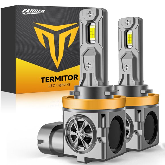 Bombillas para faros antiniebla Termitor H11/H9, 6500 K, color blanco, 22000 lúmenes (paquete de 2)