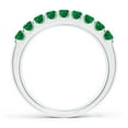 thumbnail image 2 of ANGARA Natural Shared Prong Set Half Eternity Emerald Wedding Band in 14K White Gold for Women (Size-2.5mm) | May Birthstone, Birthday, Anniversary, Jewelry Gift for Women | Natural Emerald Ring, 2 of 9